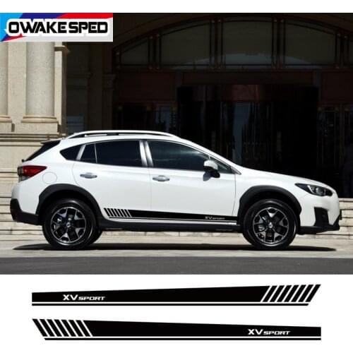 For Subaru XV Sport Stripes Car Door Side Skirt Sticker Auto Body Decor Vinyl Decals Exterior Accessories