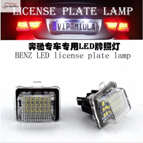 JanDeNing 2pcs Error Free 18 LED License Plate Lights For Benz W204/W212/W216/W221/W207