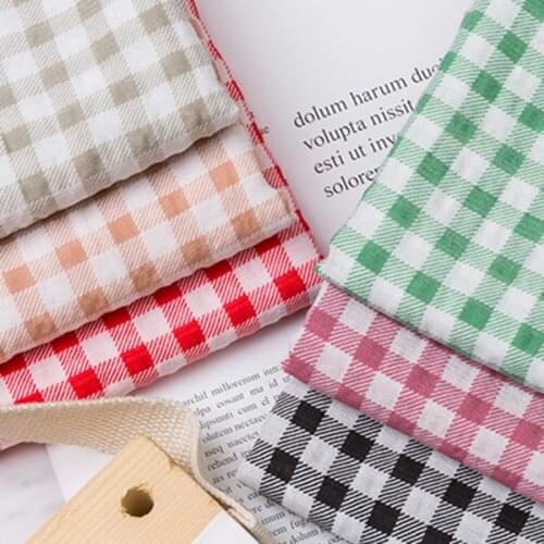 Printed Checkered Twill Cotton Fabric,Patchwork Cloth,DIY Sewing Quilting Fat Quarters Material For Baby&Child