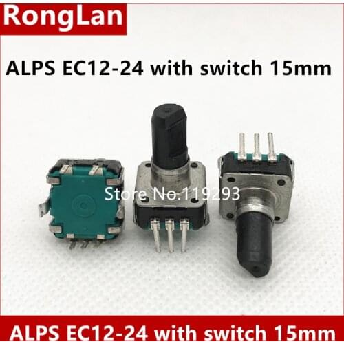 [BELLA]Japan ALPS encoder encodes switch car audio exclusive 360 EC12 24points 15MMF with switch--10PCS/LOT