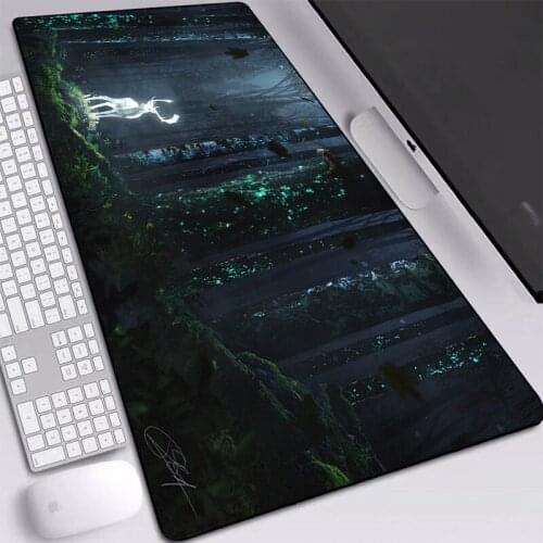 Deer Forest Night Mat Mice Beautiful Mouse-Pad Large Personality Full Desktop Pad Dirt-resist Custom 900x400mm Large Desk Mat