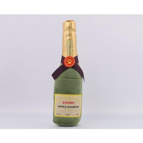New Dog Plush Toys Pet Squeaky Champagne bottle Shape Toy Dog Bite-Resistant Clean Chew Toy Pet Supplies New Dog Plush Toys Pet