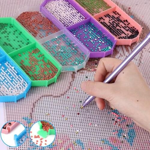 New Upgrade Large Capacity Diamond Painting Tray Plastic Drill Plate Cross Stitch Embroidery Accessories Nail Art Beading Plates