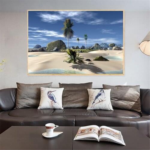 Sunset Sea Beach Summer Tropical Beache Resort Island Seychelles Posters and Prints Wall Pictures for Living Room Decoration