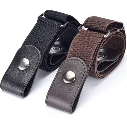 Easy Belt Without Buckle free Belts For Women Female waist Elastic stretch Jeans hidden Invisible Woven Fabric Unisex Waist Belt