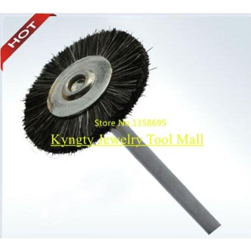 Dimension 5/8" - 1" ( 17-25mm ) Black Horse Hair Brush Medium Jewelry Polish Brush Dental Laboratory Material 100 pcs / bag