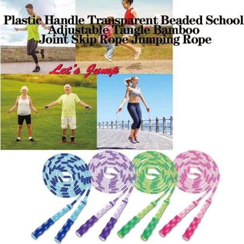 Bead joint adjustable soft rope skipping, no winding rope speed, anti-skid grip, maintenance training, weight loss