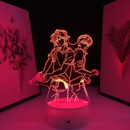 Anime Banana Fish 3D Lamp LED Night Light Cartoon for Kids Bedroom Decor Child Birthday Gift Manga 16 Colors Change Nightlight