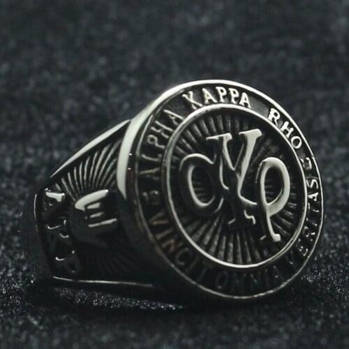 Unisex 316L Stainless Steel VINCIT OMNIA VERITAS New Ring