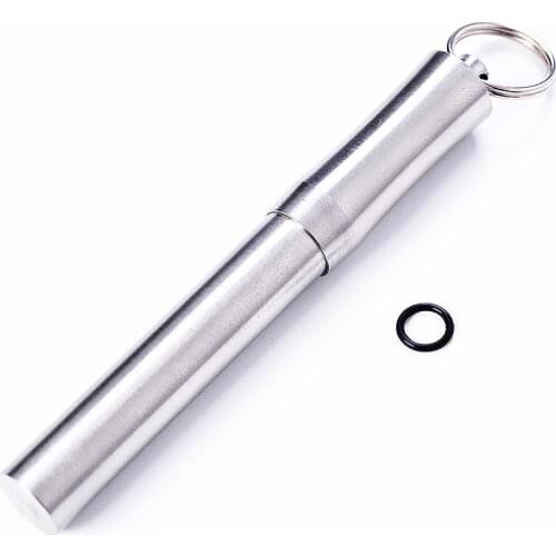 Waterproof Stainless Steel Pill Storage Sealing Box Case Drug Toothpick Holder Bottle Container Medicine Organizer with Keychain