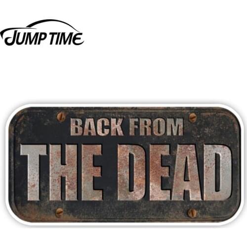 Jump Time 13cm x 6.4cm Rat Rod Back From The Dead Vinyl Decal Sticker Funny Car Truck Window Protective Car Accessories