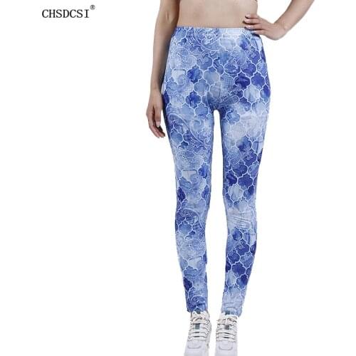 CHSDCSI Women Pants Leggings Fitness Sport Yuga Gym Clothing Printing Ladies Sexy Elasticity Polyester High Waist Leggins