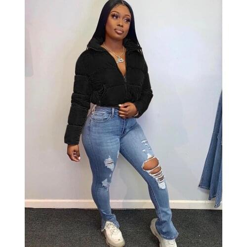 Echoine Hot Sale Winter Thick Warm Stand Collar Short Jacket Oversize Loose Crop Bubble Puffer Coat Outwear Streetwear New