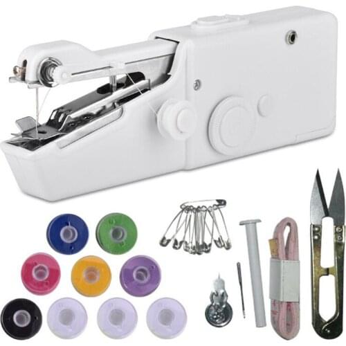 1 Piece Mini Hand-Held Electric Sewing Machine Multifunctional Household Pocket Semi-Automatic Sewing Machine With Accessories