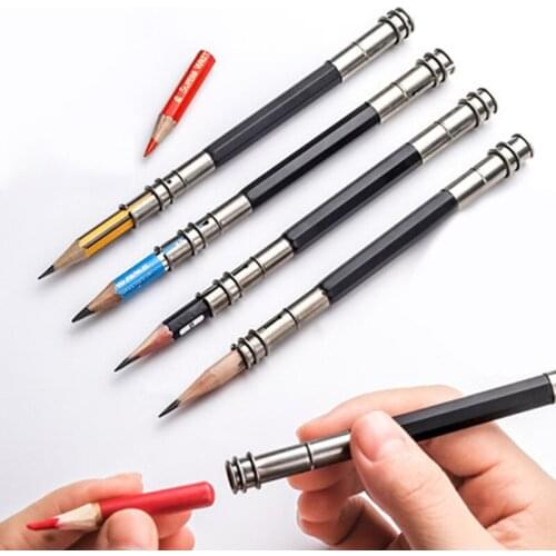 1 Pc Adjustable Dual Head /Single Head Color Pencil Extender Holder Sketch School Office Painting Art Tool for Writing Gift