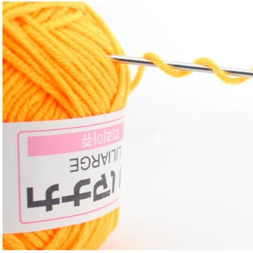 100g=4balls 4strands milk cotton yarn Soft yarn for doll knitting Crochet Warm Wool Blended Yarn Apparel Sewing Yarn Hand