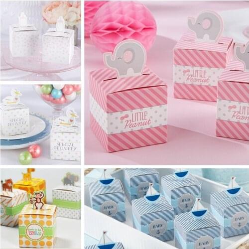 100 Pieces/Lot) Creative baby gift box "Baby on Board!" Pop-Up Sailboat Favor Boxes for baby Candy box and baby party favor box