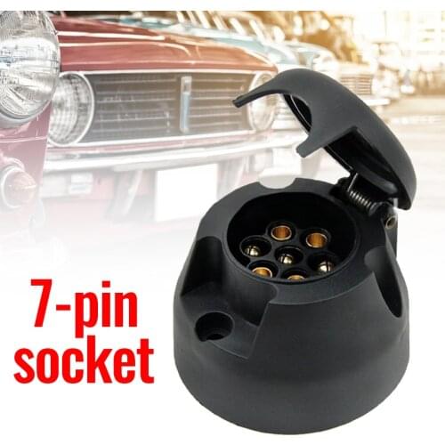1x 12V 7 Pin Plastic Trailer Towing Electrics Plug Towbar Socket Car Plug Socket Wiring Connector Adapter Car Accessories 7-pin