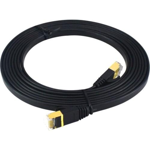 2m Flat network cable 10G cat7 high-speed category 7 pure copper Gigabit broadband shielded household network cable