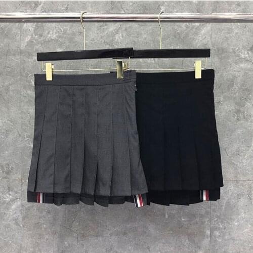 2021 Fashion Brand Skirts Women High Waist Slim Skirts Above Knee Mini Skirt Cotton Casual Summer Short Pleated Skirt