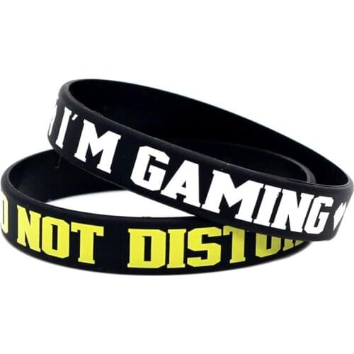 300pcs Do Not Disturb I'm Gaming Personalized Silicone Bracelets Rubber Wristbands Free Shipping by DHL