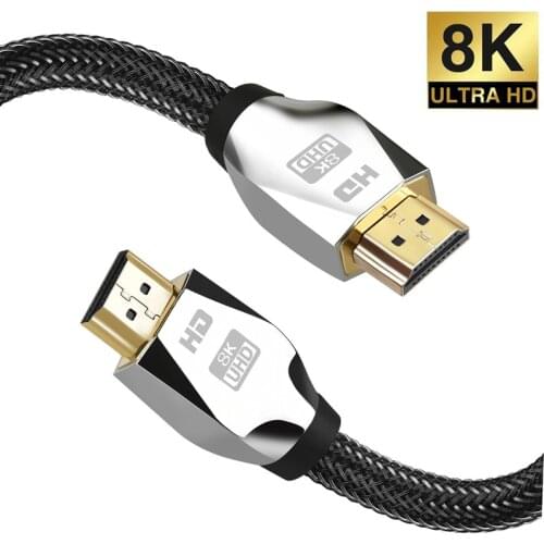 8k Hdmi 2.1 cable 4k hdmi 2.0 ultra hd 60hz 120hz 48Gbps ARC HDR Video Cord for Amplifier tv box PS4 PS5 RTX3080 NS Projectors