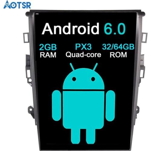 Aotsr 12.1" IPS Android 6.0 Car No DVD Player GPS Navigation For Ford Mondeo Fusion MK5 2013+ stereo auto unit multimedia