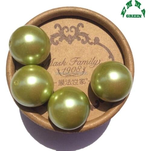 Beads for Jewelry making Pearl Bead abs Pearls Bead Olive Green A35 6mm to 30mm Chunky Beads Bubblegum Beads for Kids Round