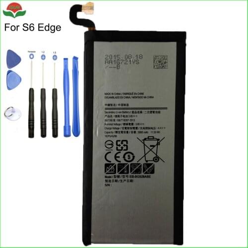 ISUN 100% original quality 2600mah battery for Samsung Galaxy S6 Edge EB-BG925ABE battery G9250 G925F G925I G925S batteries