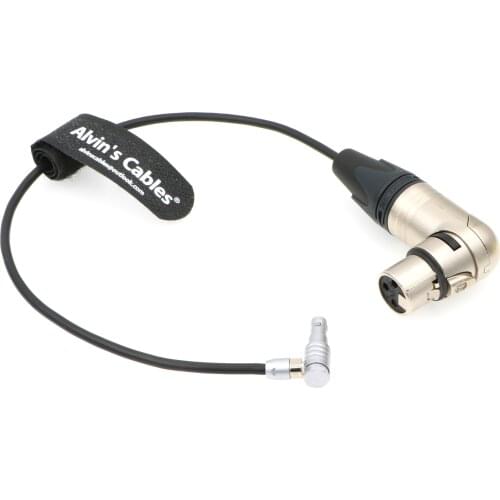 Alvins Cables 5 Pin 00 Right Angle Male to XLR 3 Pin 90 Degree Female Audio Cable for Z CAM E2 Camera