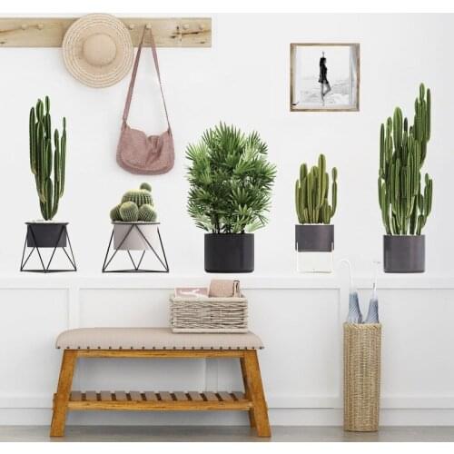Creative Stereo Plant Potted Wall Stickers Home Office Decor Living Room Sofa Background Wall Decoration Corridor Art Removable