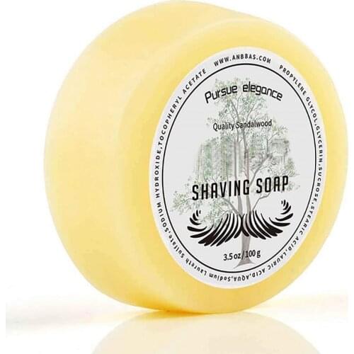 Anbbas Quality Sandalwood Shaving Soap Refill 3.5OZ for Barber Traditional Wet Shave Latheing