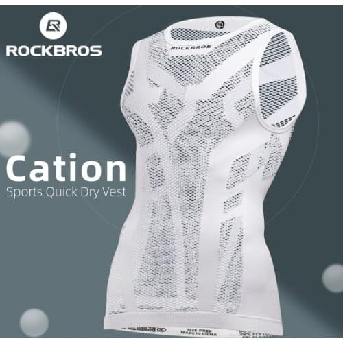 ROCKBROS Underwear Cool Breathable Bicycle Vest Cycling Vest Layer Men Sleeveless Bike Elastic Seamless First Layer Man Clothing