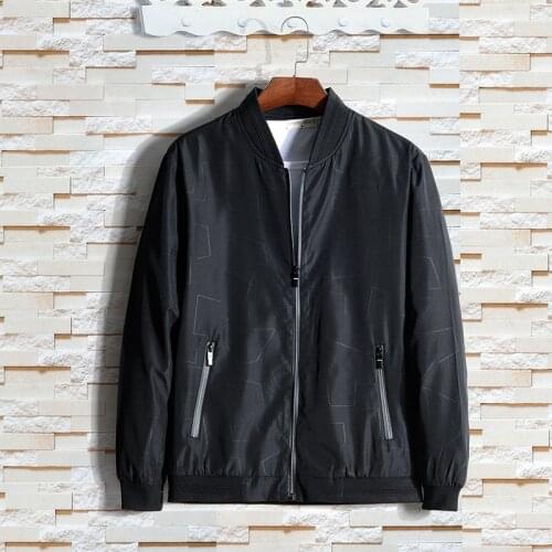 New Spring and Autumn Mens Jacket Jacket Casual Solid Color Jacket Stand-up Collar Mens Business Brand Jacket Thin Section