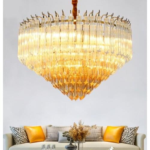 New post-modern minimalist crystal lamp designer personality creative hotel engineering round crystal large chandelier