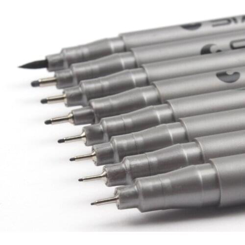 Sta 9Pcs Micron Pen Assorted Nib Size Micro-Line Ultra Fine Point Ink Pens Permanent Art Markers Manga Comic Sketching