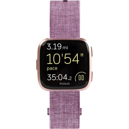 Durable Nylon Fabric Wristband Watchband Strap Replacement Accessories for Fitbit Versa Band Smartband