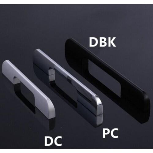 96mm 128mm 160mm modern simple furniture handles silver chrome black matte silver kitchen cabinet wardrobe dresser drawer pulls