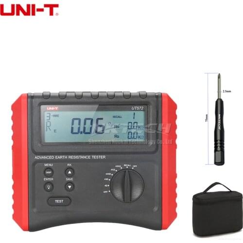 UNI-T UT572 Advance Earth Resistance Tester Soil resistivity 2/3/4 Wire Test Earth Ground Resistance Meter Disturbance Volt Freq