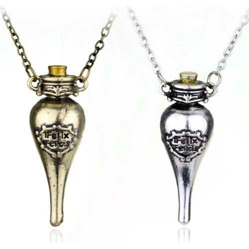 Wizard Potions Felix Felicis Bottle Pendant Wizard Cosplay Halloween Cosplay Accessory Kid Holiday Birthday Gift