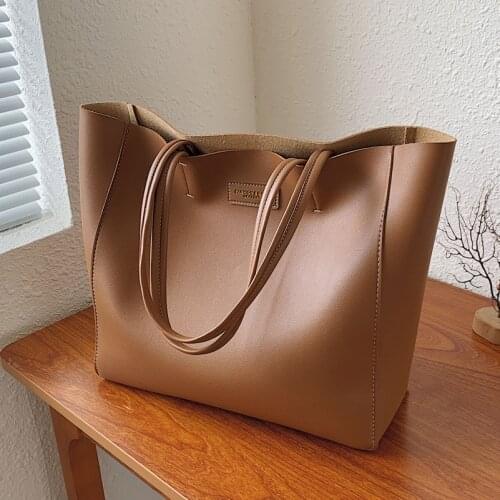 European and American High-quality Ladies All-match Handbags Simple 2021 New Casual Lazy Style Large-capacity Tote Shoulder Bag