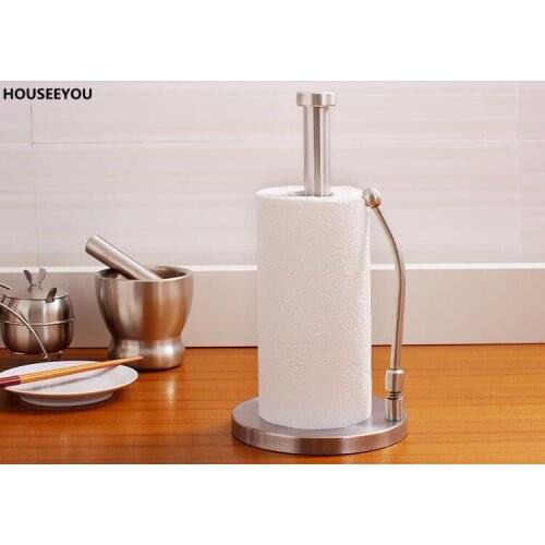 Hard Rigidity Stainless Steel Napkin Holder Frame Tissue Canister Boxes Paper Rack Automatic Clip Home Storage Boxes & Bins