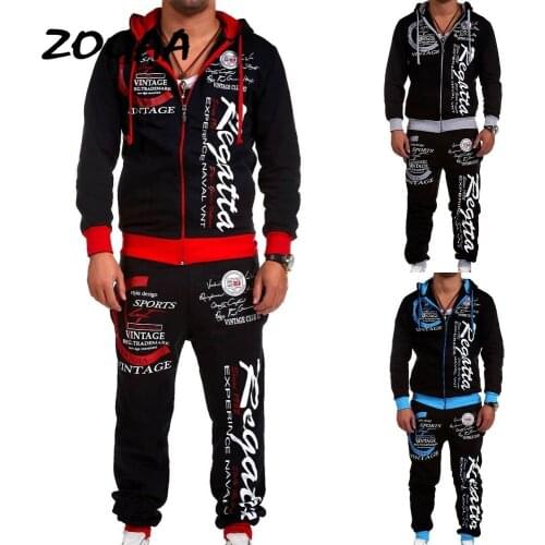 ZOGAA Men track suit Two piece set men Outfits Long length Brand Men Sport Suit Casual Sweatsuit male Jogger set men clothing
