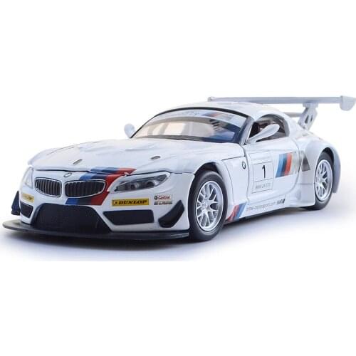 1:32 BMW Z4 GT3 Limited Lights Sounds Alloy Racing Car Model Pull-back Vehicles Diecast Adult Collection Gifts