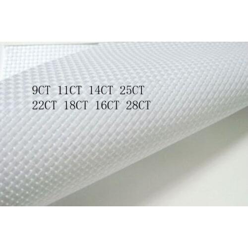 18CT 16CT 22CT 25CT 28CT 14CT 11CT 9CT Whites 75X75cm Embroidery / cross stitch Canvas Aida Cloth Fabric