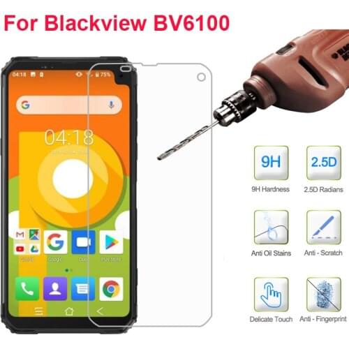 2PCS For Blackview BV6100 Pro Tempered Glass 9H 2.5D Glass Screen Protector For Blackview BV6100 IP68 Case Protective Phone Film