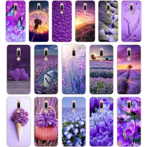 349FG Simple lavender Purple flowers gift Soft Silicone Tpu Cover phone Case for Meizu M5 M5C M5S Note M6 M6S M6T case