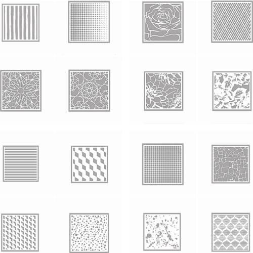 4 Various Stencil for DIY Scrapbooking Album Photo Plastic Templates Decoration DIY Paper Card Craft Fun 6x6 inch New 2019