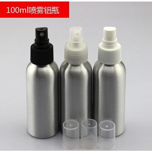 100ml Spray Aluminum Metal Bottle Compression Pressure Trial Small Sample Bottle 10pcs/lot