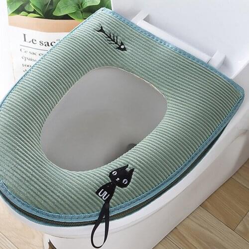 Household Decoration Toilet Seat Cover Toilet Gasket Zipper Seasons Available Badkamer Accessoires Wc Mat Tocador Accessori